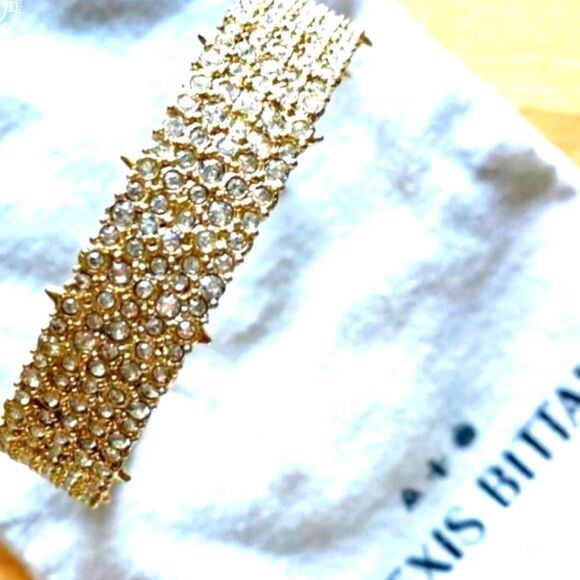 ALEXIS BITTAR GOLD AND CRYSTALS CUFF!!!.NWOT!!! - Picture 1 of 5